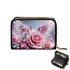 (US Local)Rose Wing 5D DIY Diamond Painting Wallet Diamond Painting Card Holder Coin Purse