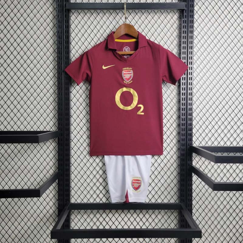 2005-2006 KIDS Retro Arsenal Home Football Shirt 1:1 Thai Quality- Maxi Kit