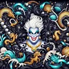 (Counted/Stamped)Disney Villain-Ursula-11CT Cross Stitch 45*45cm/17.72*17.72in