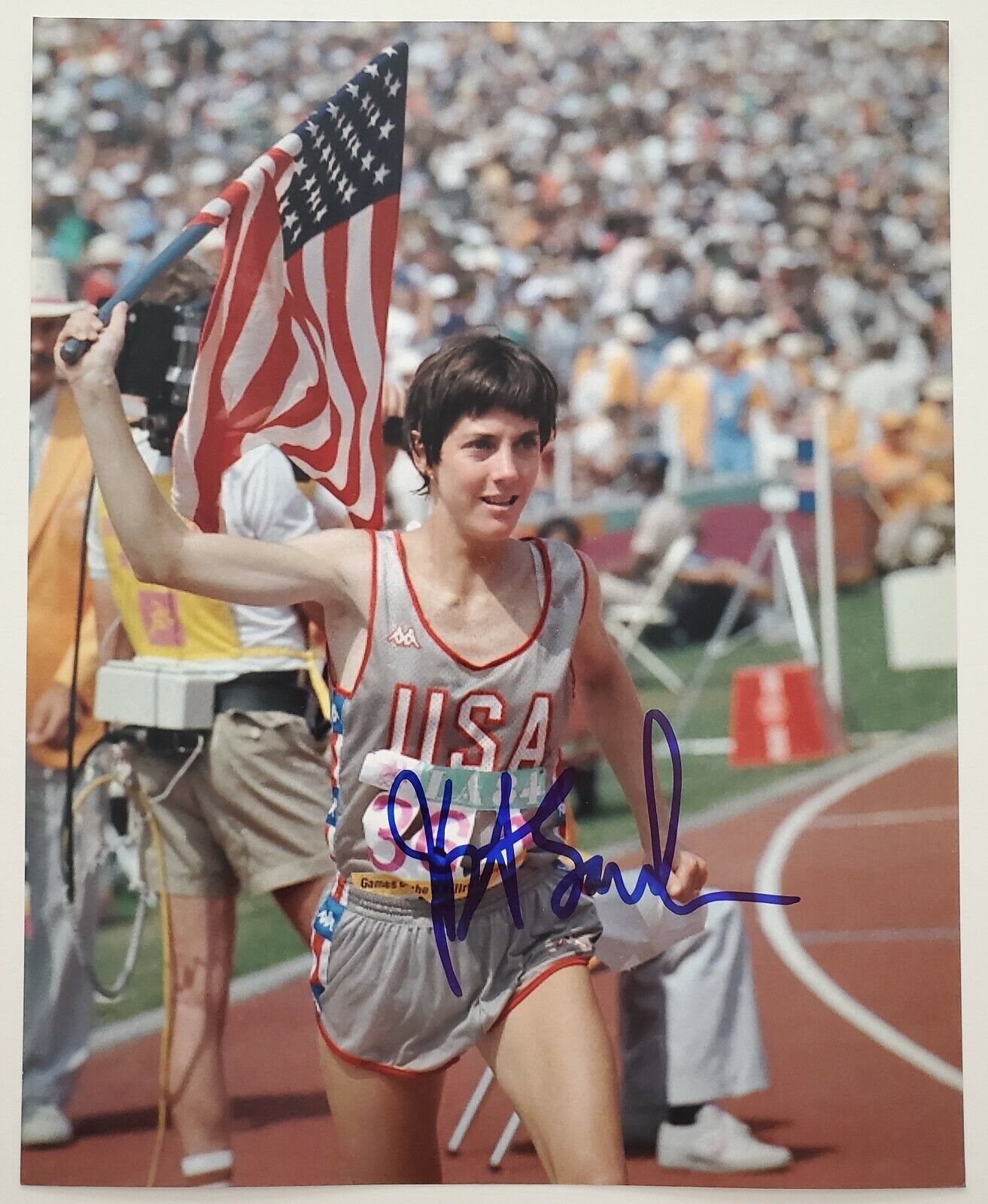 Joan Benoit Sameulson Signed 8x10 Photo Poster painting 2x Boston Marathon Winner Olympics RAD