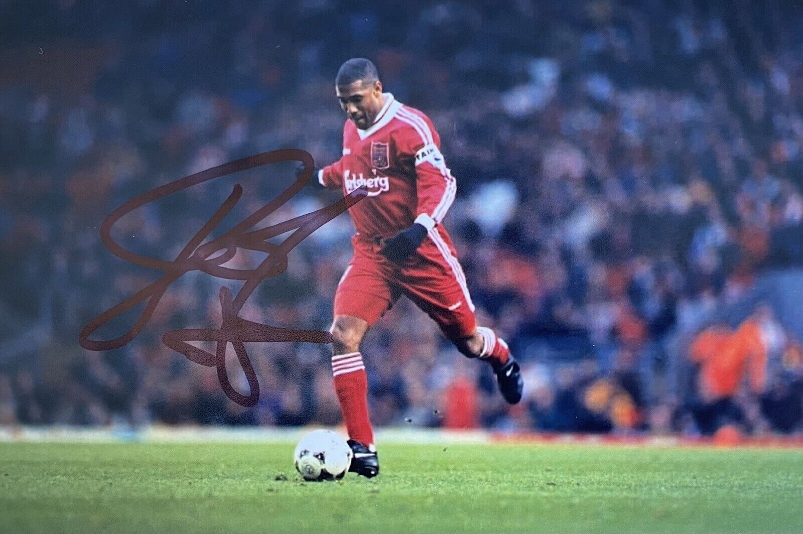 John Barnes Genuine Hand Signed Liverpool 6X4 Photo Poster painting 6