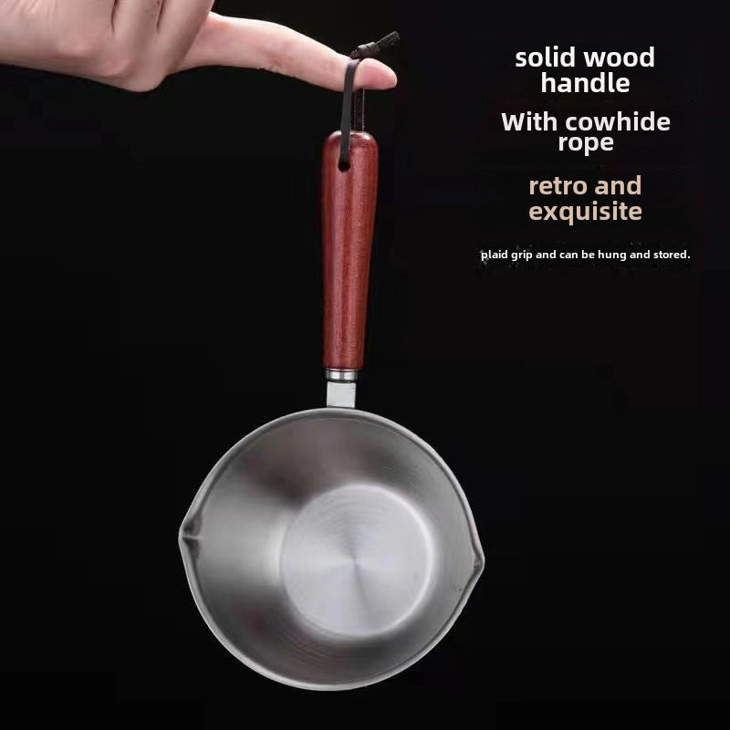 Multi-functional Hot Oil Small Pot Stainless Steel Mini Cooking Oil Pouring Pot Special Small Spoon For Oil Spraying Artifact Oil Pouring Pot