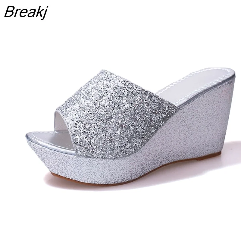 Breakj 2023 Trend Women's Sandals Summer Fashion Leisure Fish Mouth Sandals Thick Bottom Slippers Wedges Shoes Platform Ladies Rome