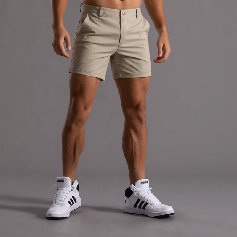 Solid Summer Casual Shorts Men's Shorts-VESSFUL