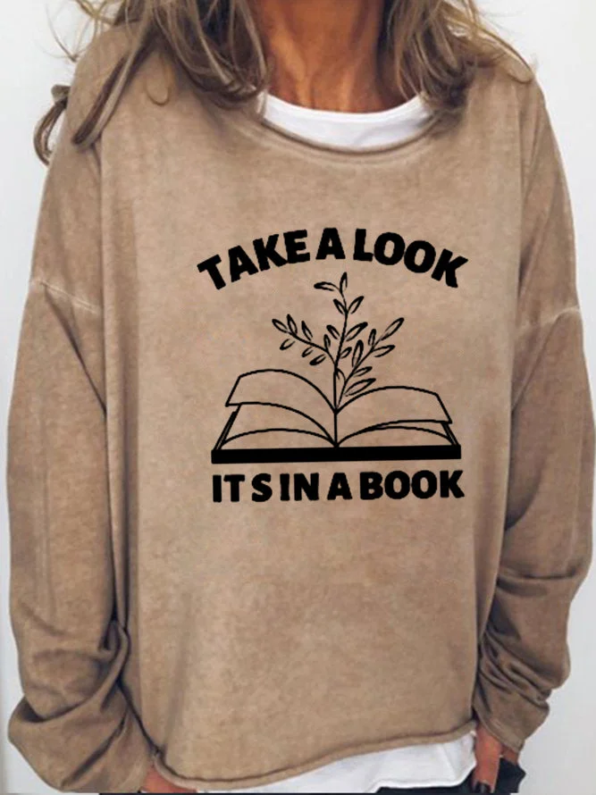 Long Sleeve Crew Neck Take a look, it is a book Sweatshirt