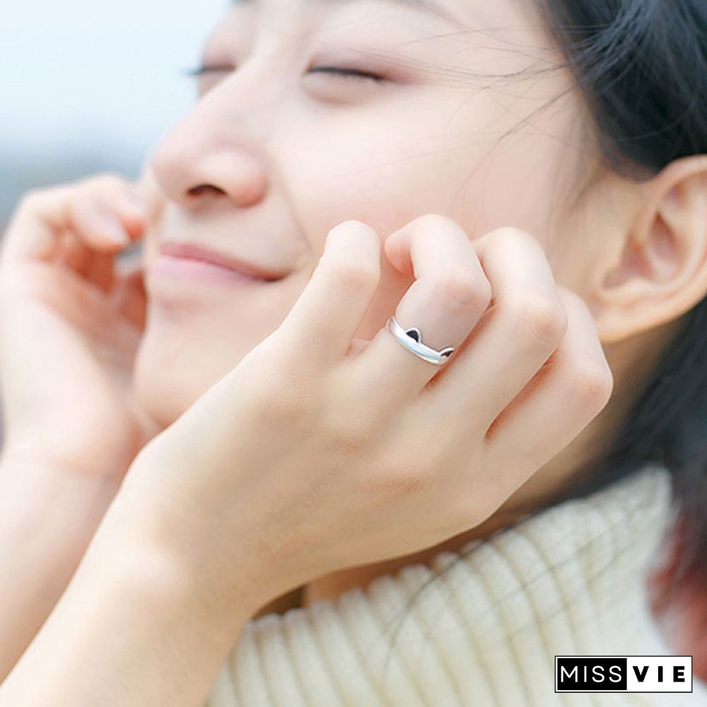 Cat Ear 925 Sterling Silver Ring