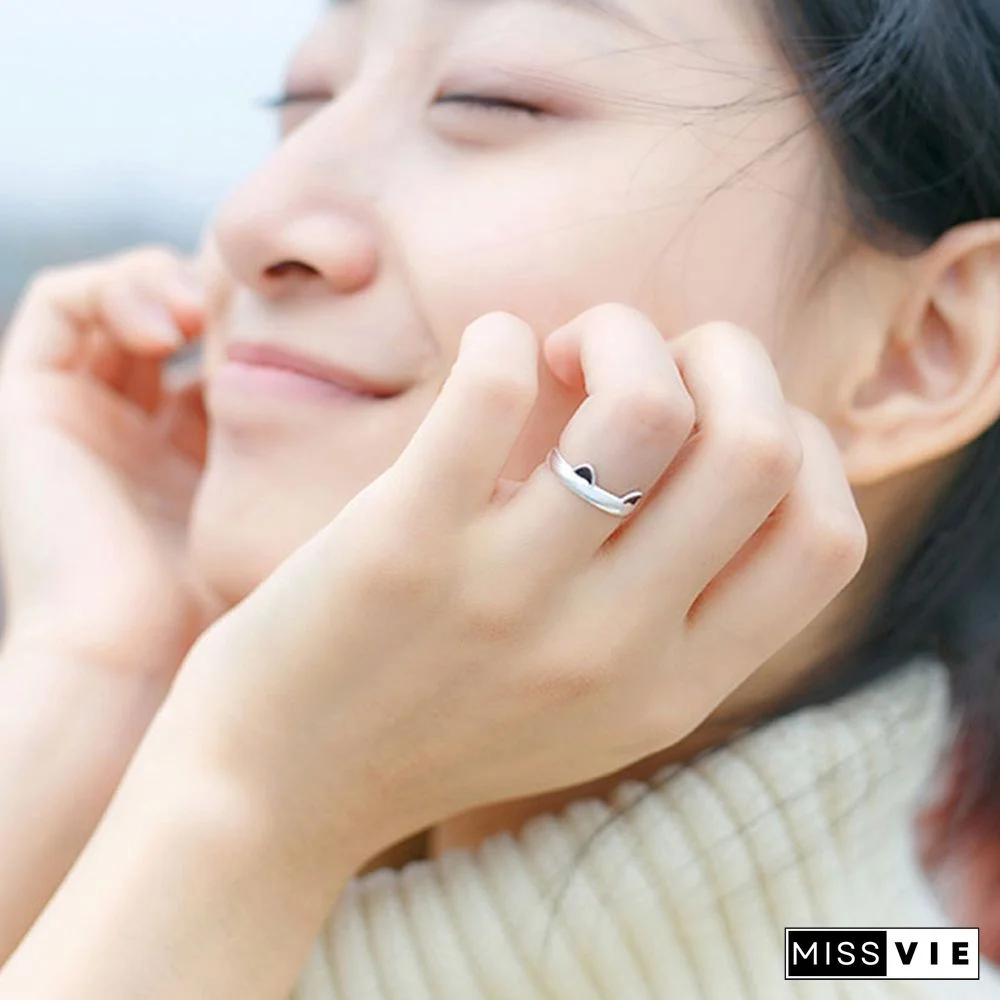 Cat Ear 925 Sterling Silver Ring