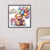 Diamond Painting-DIY Crystal Rhinestone Birthday Teddy Bear