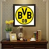 5D DIY Diamond Painting Kits Vollrundbohrer Dortmund Fu&szlig;ball Team Logo Mosaik