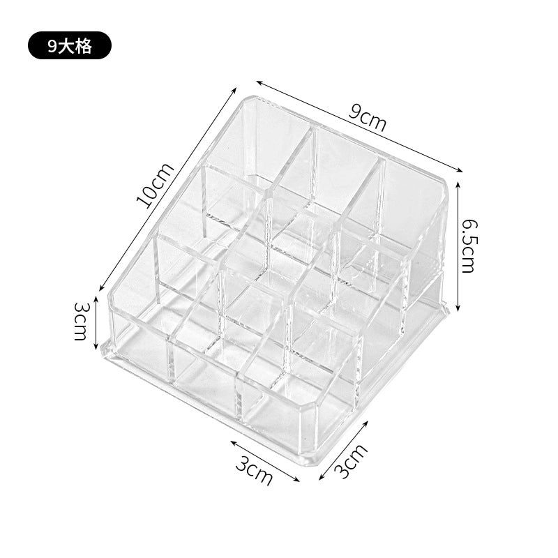 Lipstick Storage Box Plastic Desktop Cosmetics Nail Polish Finishing Box Transparent Acrylic Lip Glaze Lipstick Storage Rack