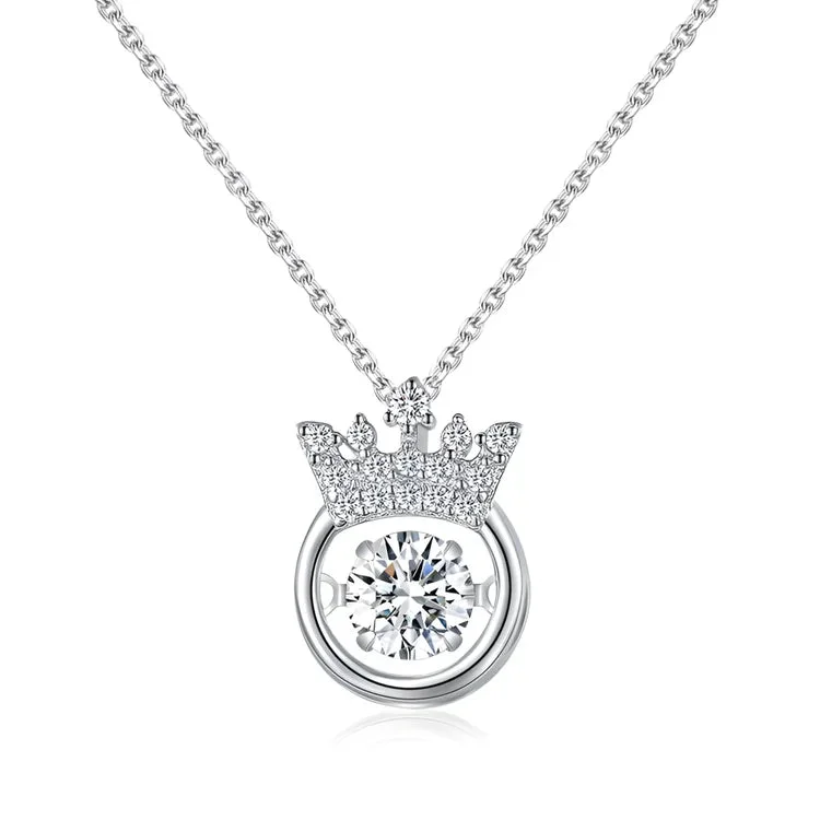 For Daughter - S925 Be Brave Sterling Silver Crown Necklace