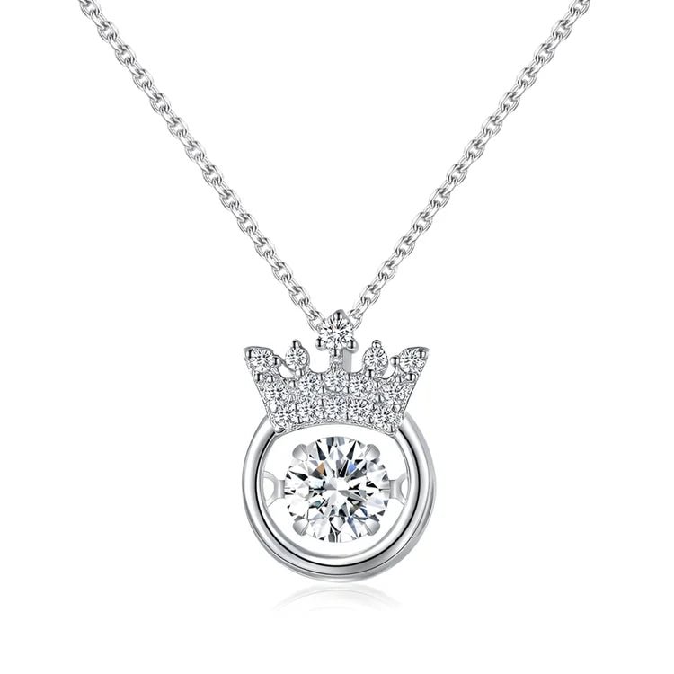 For love - Every Day of My Life is Perfect Because It Starts and Ends With Loving You Sterling Silver Crown Necklace
