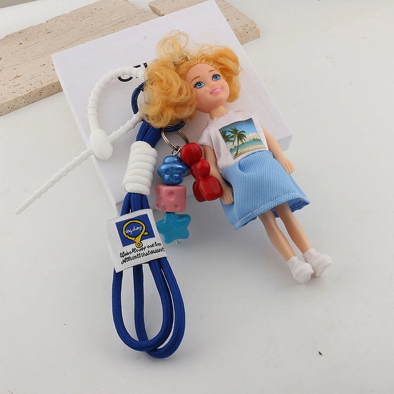 Cloth Color Block Bag Charms