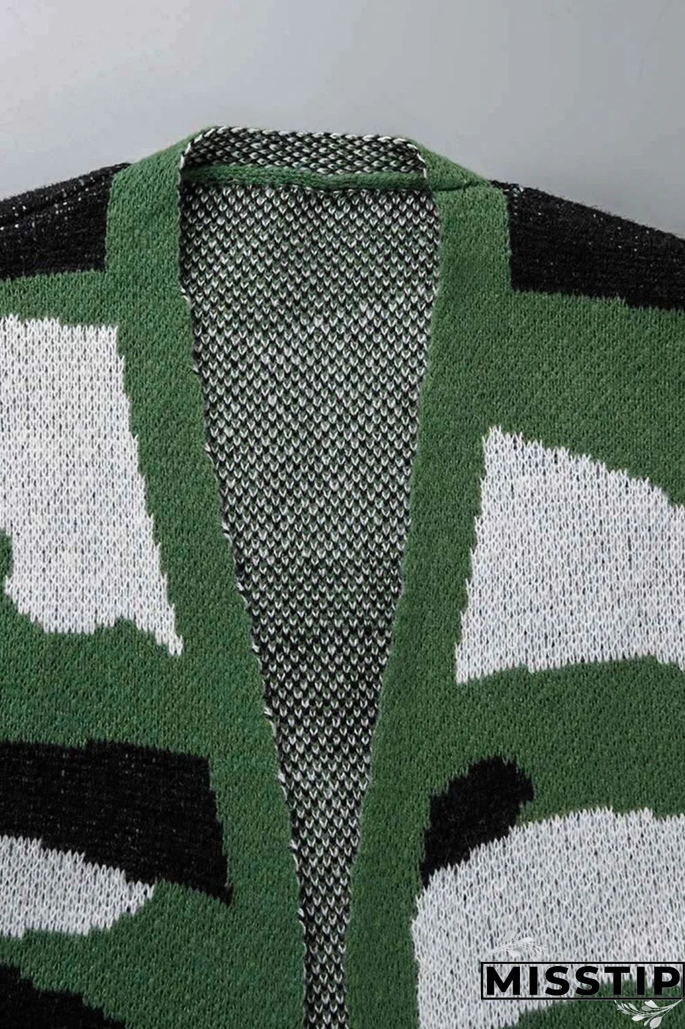 Green Casual Print Camouflage Print Patchwork Outerwear