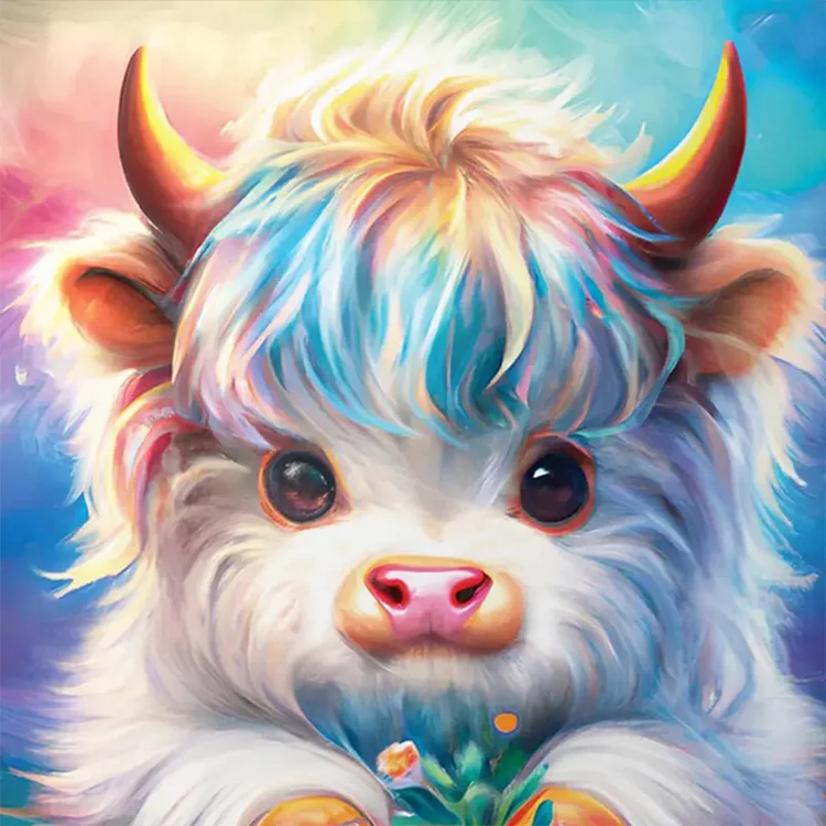  Mimik Cartoon Yak Diamond Painting,Paint by Diamonds