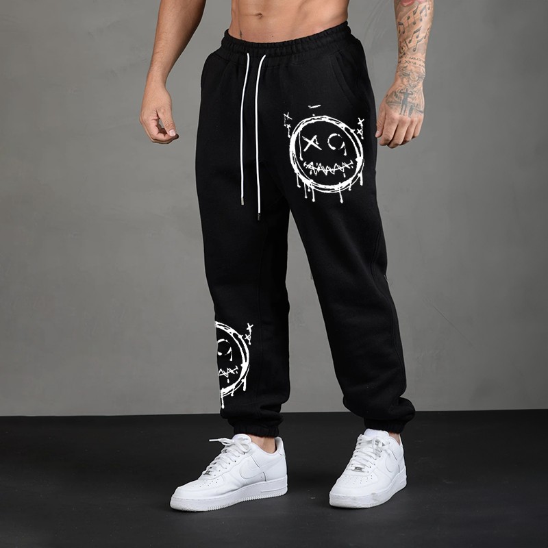 Faded Emoji GRAPHIC PRINT JOGGERS