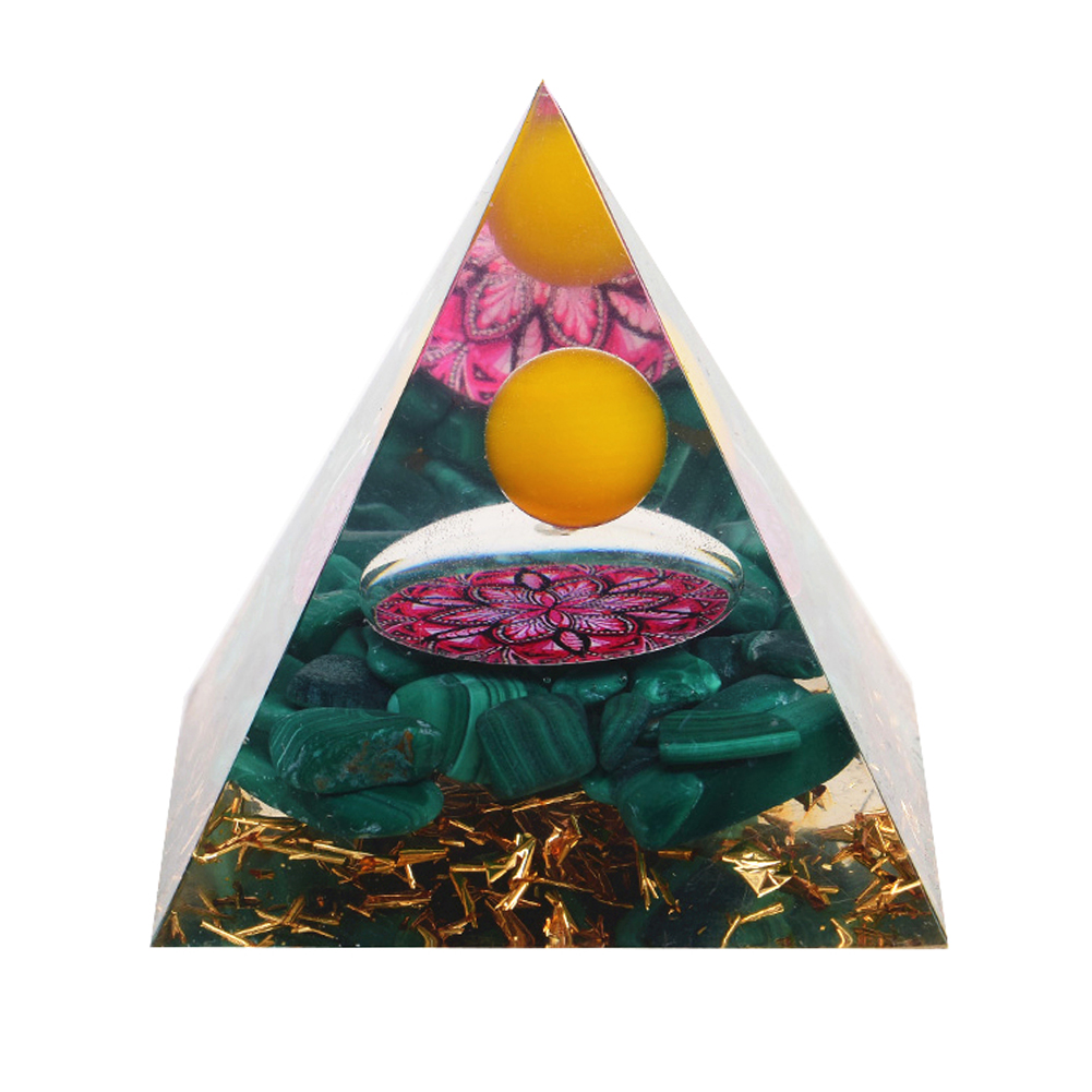 

Amethyst Crystal Pyramid Ornament Healing Peridot Crystal Home Decor (A), 501 Original