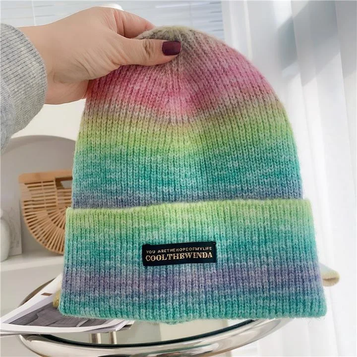 Fashion Cool Gradual Dyeing Warm Knitted Hats