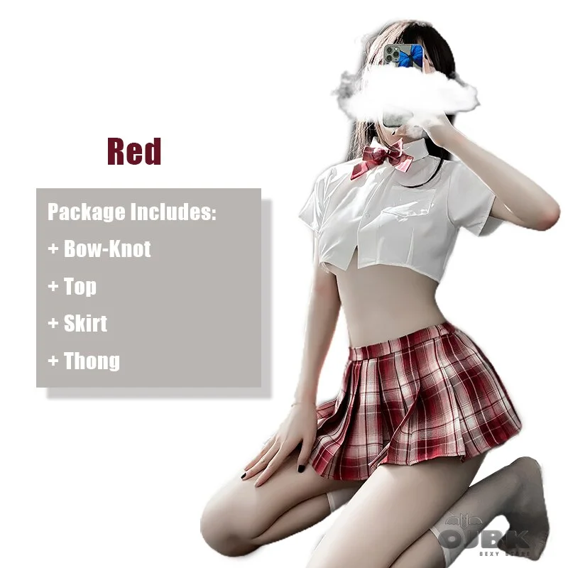 Billionm Sexy Cosplay School Girl Costumes Japanese Kawaii Erotic Student Outfit Short Top Mini Pleated Skirt For Women Sex Lingerie 0708