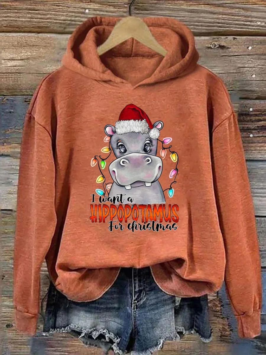 I Want A Hippopotamus For Christmas Hoodie