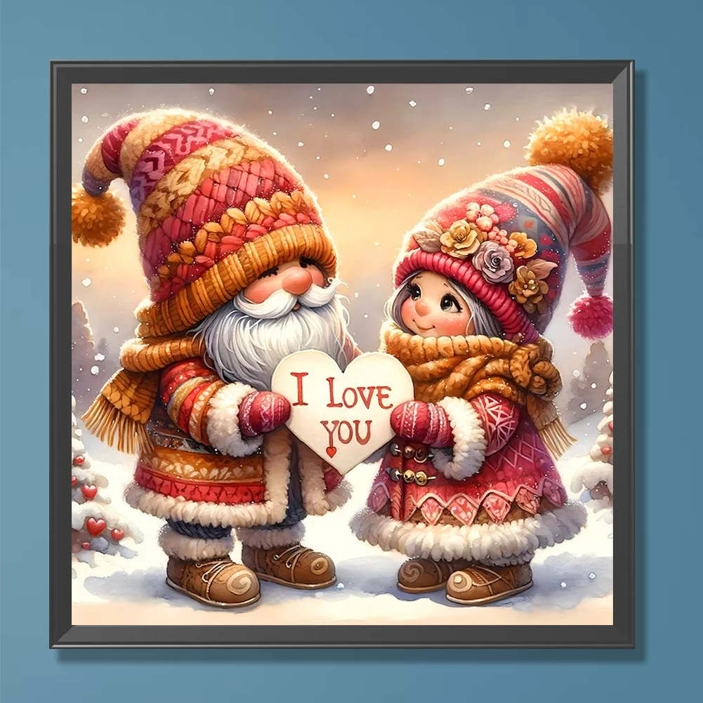 Diamond Painting - Full Round Drill - Gnome Love(Canvas|30*30cm)