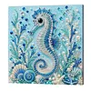Haima DIY Pearl Painting Kit 20x20cm Framed Canvas Ocean Animals
