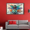 (60*40cm)Flower Dragonfly - Full Round Drill Diamond Painting