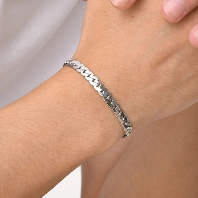 Minimalist Solid Color 201 Stainless Steel Men’s Bracelets