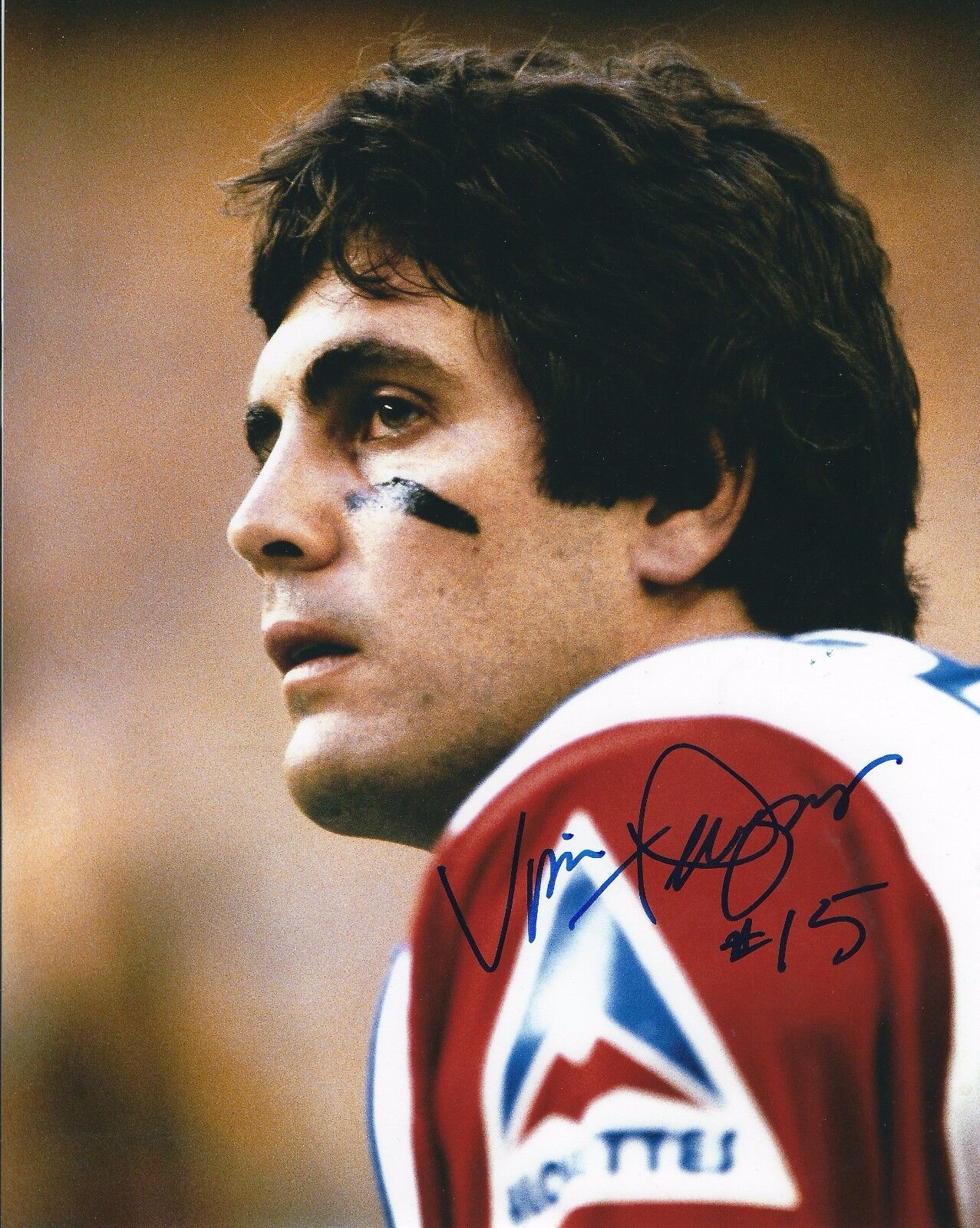 Autographed VINCE FERRAGAMO Montreal Alouettes 8x10 Photo Poster painting w/COA