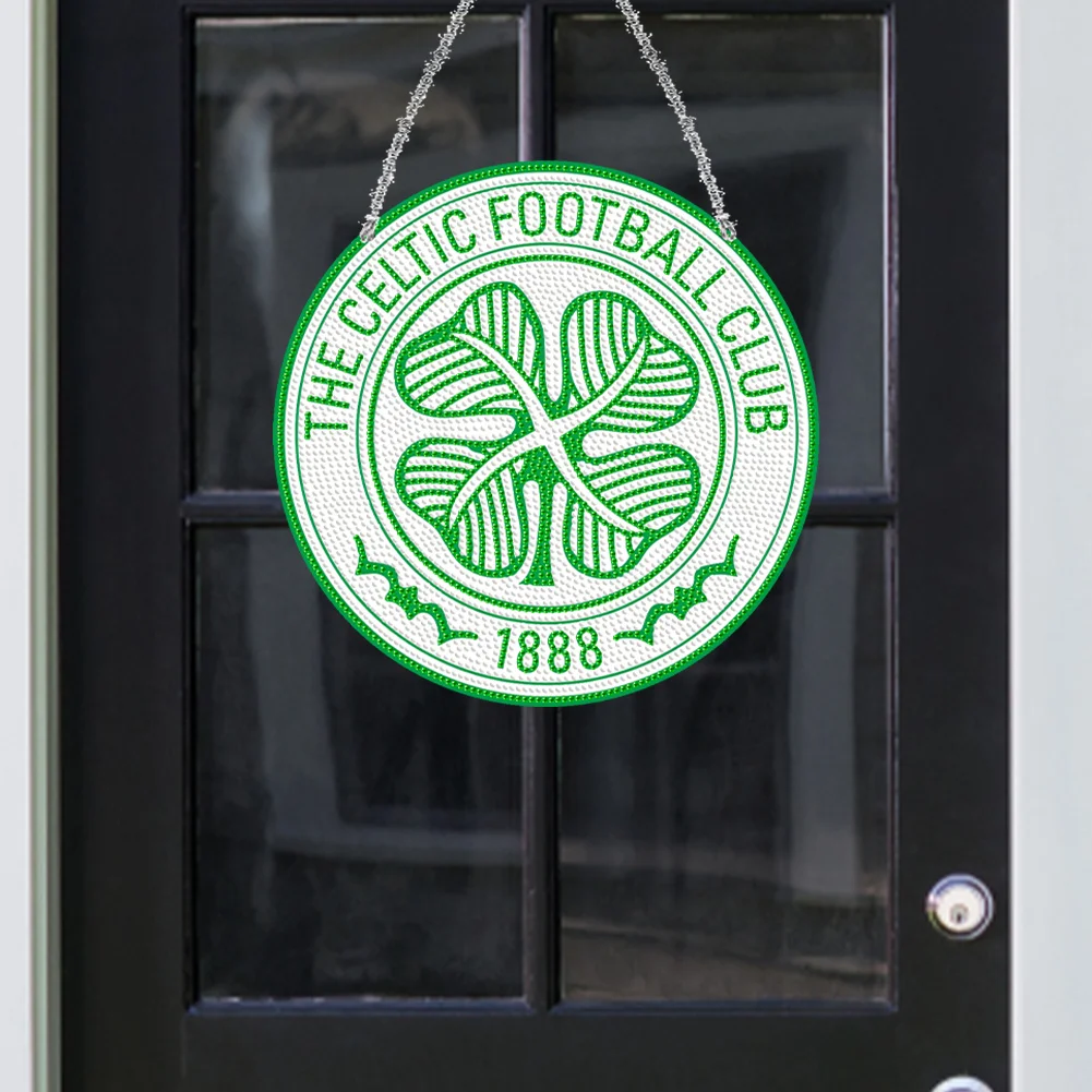 DIY Celtic Club Acrylic Diamond Painting Art Pendant Christmas Home Windows Decor