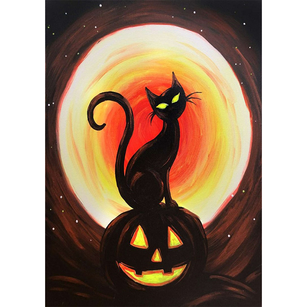

Black Cat - Round Drill Diamond Painting - 30*40CM, 501 Original