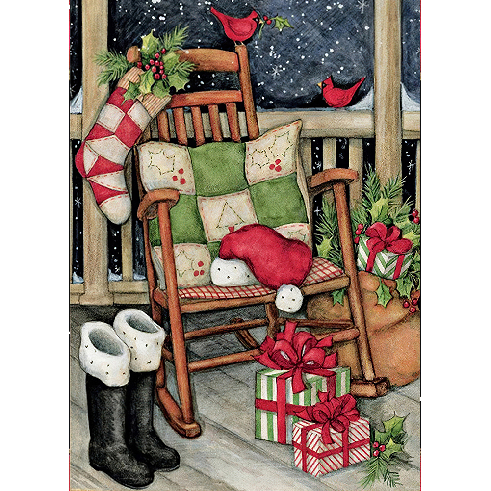 

Christmas Sock - Round Drill Diamond Painting - 30*40CM, 501 Original