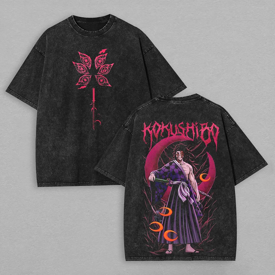 Demon Slayer Printed Unisex Washed T-Shirt