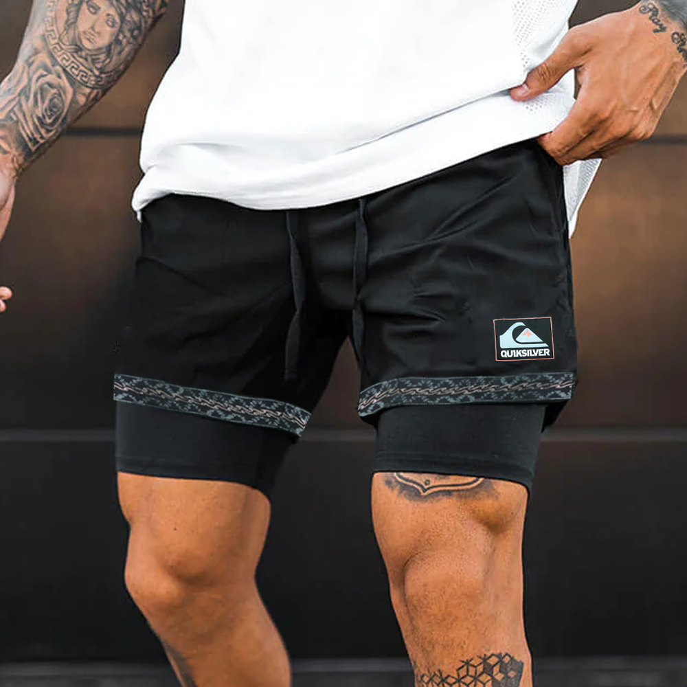 Men's Surf Casual Performance Double Layer Shorts