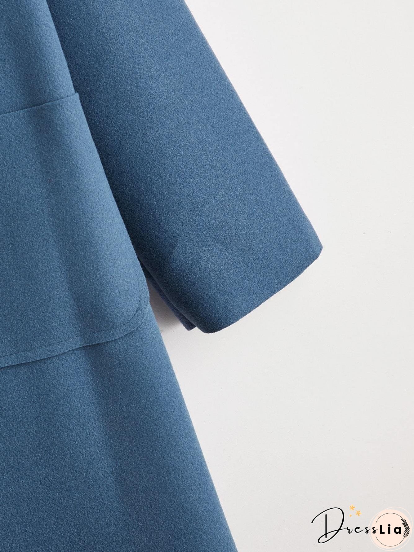 Solid Shawl Collar Dual Pocket Coat for Women