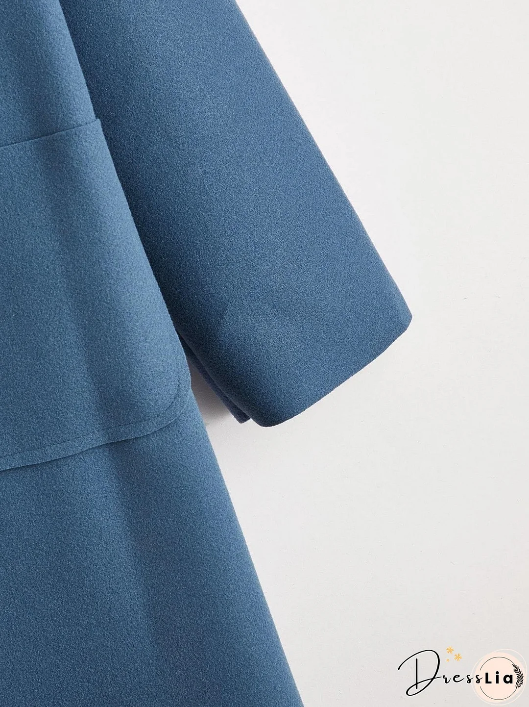 Solid Shawl Collar Dual Pocket Coat for Women