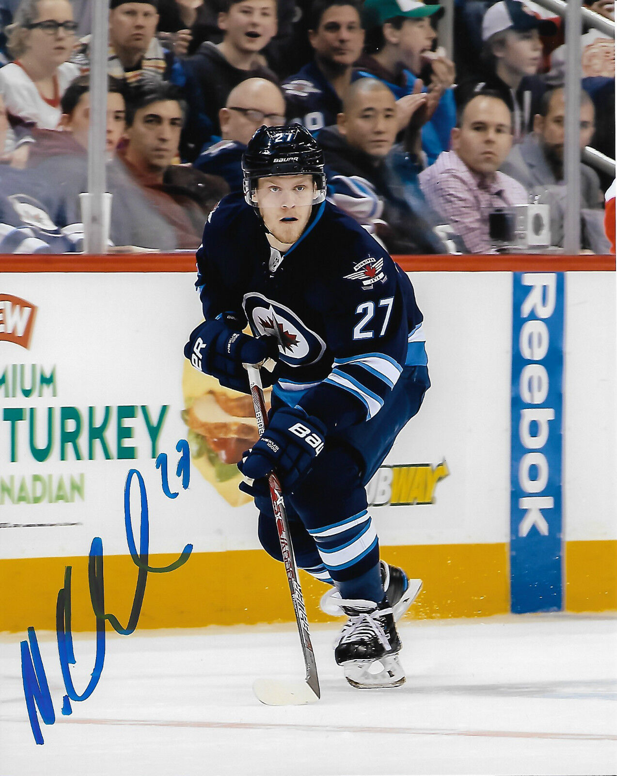 Winnipeg Jets Nikolaj Ehlers Autographed Signed 8x10 NHL Photo Poster painting COA