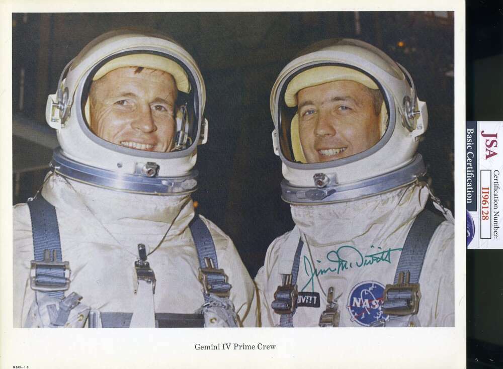 James Mcdivett JSA Coa Hand Signed 8x10 Gemini IV Photo Poster painting Autograph