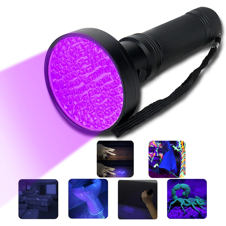 UV Flashlight Black Light, 100 LED Blacklight Pet Urine Detector for Dog/Cat Urine and Stains、aliexpress、sdecorshop