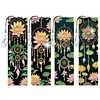 4 pi&egrave;ces lotus attrape-r&ecirc;ves en lotus, marque-page de peinture en diamant avec pendentifs en cristal, marque-page en peinture en diamant, forme sp&eacute;ciale pour la cr&eacute;ation DIY, fournitures d&rsquo;artisanat pour adultes