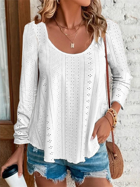 Women Long Sleeve V-neck Graphic Floral Printed Top