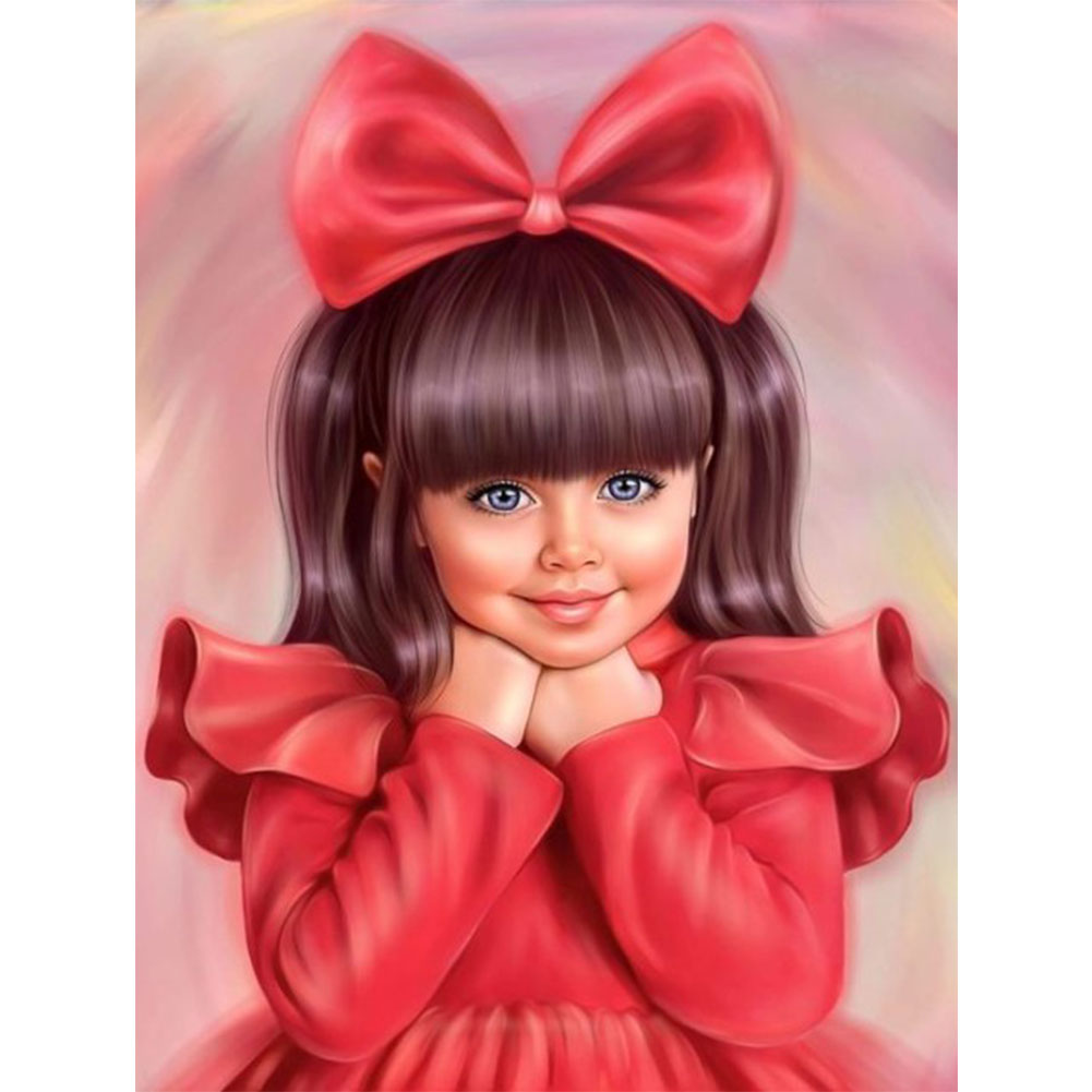 

Bow-knot Girl - Round Drill Diamond Painting - 30*40CM, 501 Original