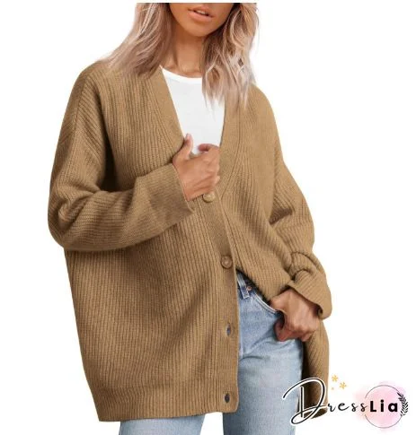 Leisure Button Sweater Outerwear