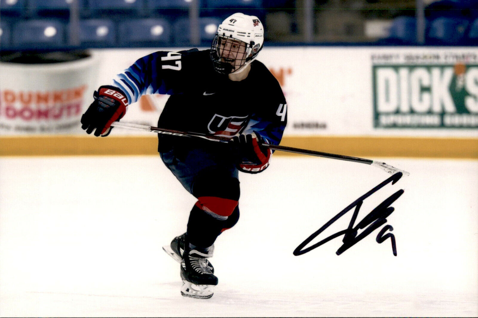 Thomas Bordeleau SIGNED 4x6 Photo Poster painting TEAM USA / U OF MICHIGAN / SAN JOSE SHARKS #3