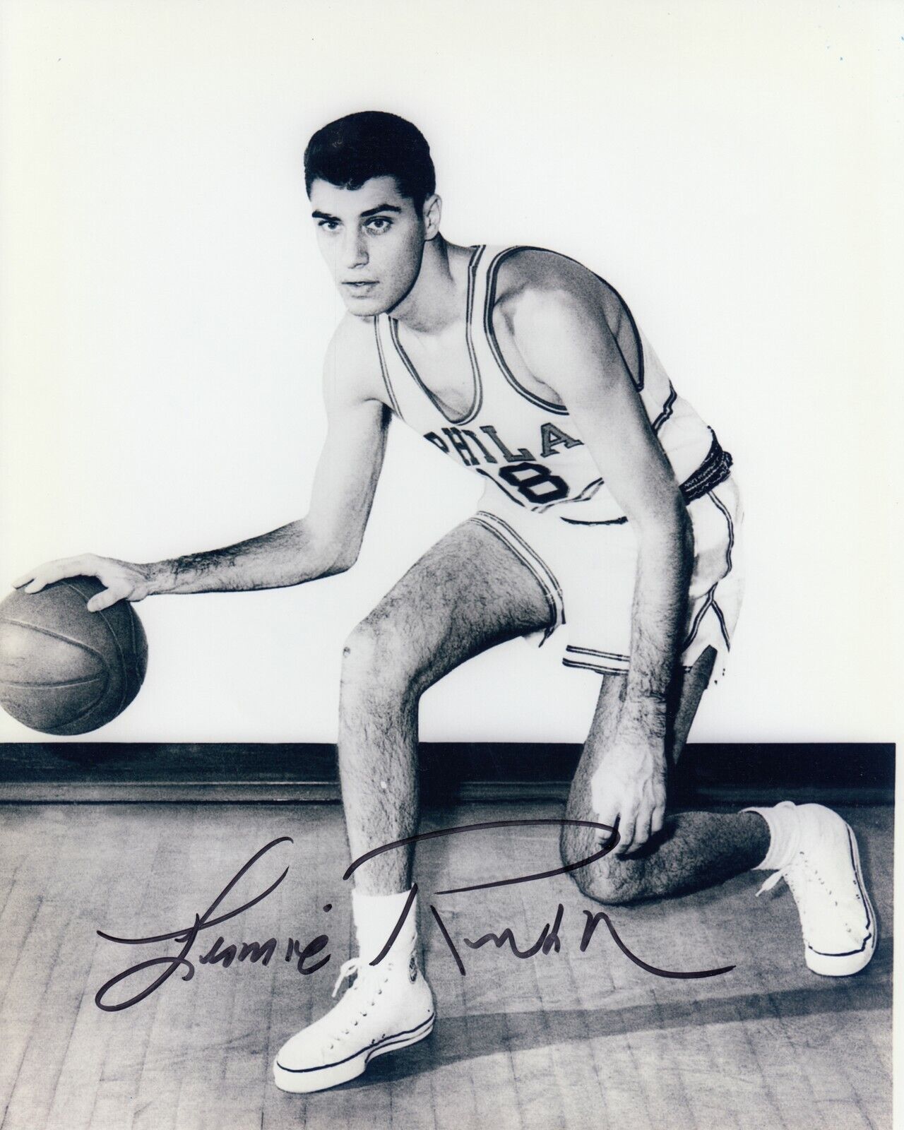 Lennie Rosenbluth #0 8x10 Signed w/ COA Philadelphia Warriors 032419