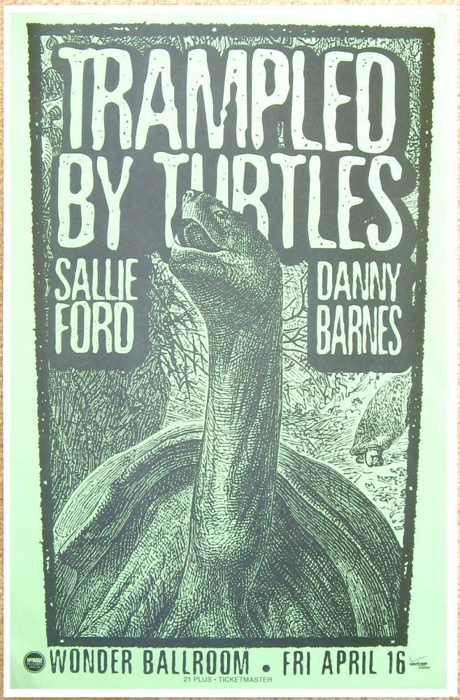 TRAMPLED BY TURTLES 2010 Gig POSTER Portland Oregon Concert Version 1 of 2