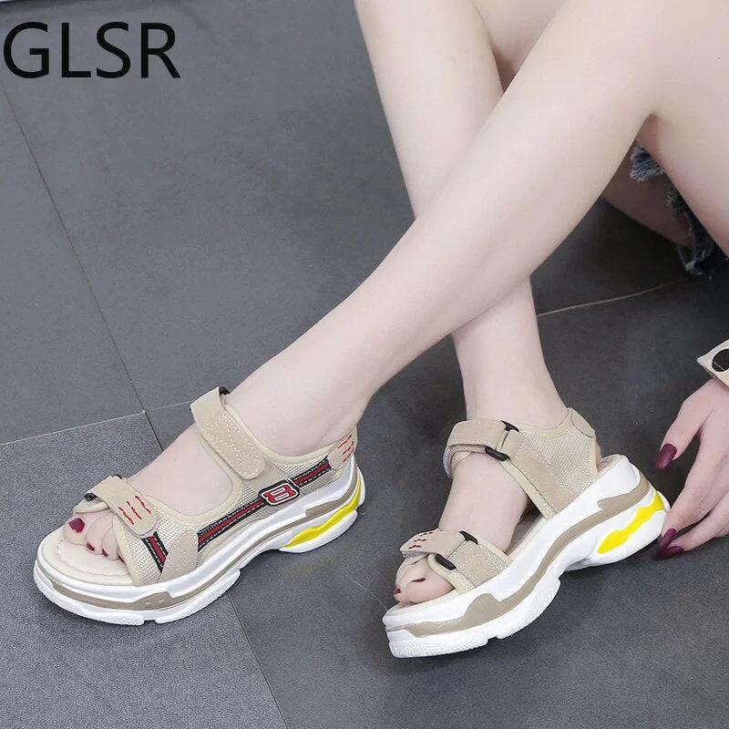 2020 Summer Vacation Beach Sandales Women Platform Sandals Rome Shoes Woman Sport Sandals High Heel Casual Shoes Ladies Shoes