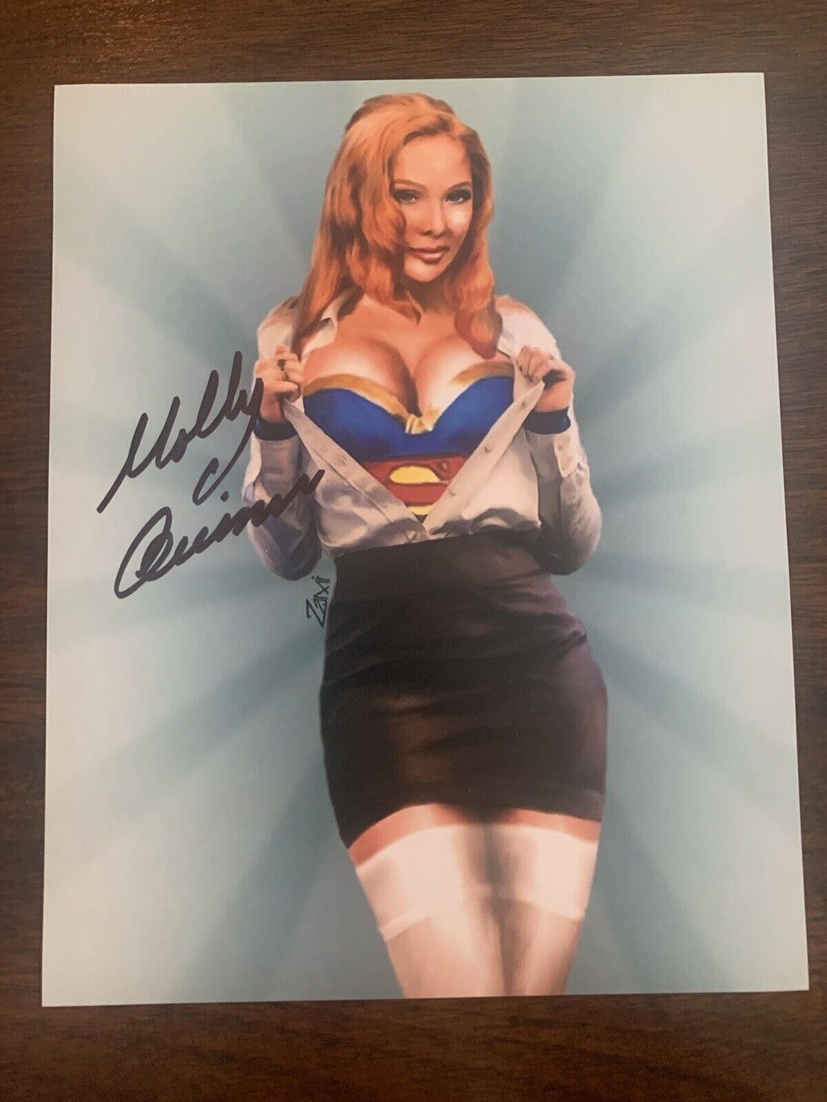 Molly Quinn Signed 8x10 Photo Poster painting Rare Sexy Supergirl Castle Autographed