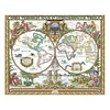 (Big Size) 11CT/14CT Old world map- Counted Cross Stitch   56*46cm/22.05*18.11in(Brand)