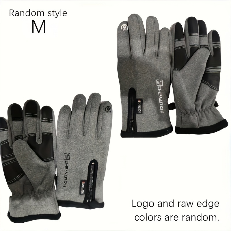 Stay Warm & Dry: 1pair Windproof & Waterproof Touch Screen Mittens for Winter Outdoor Activities